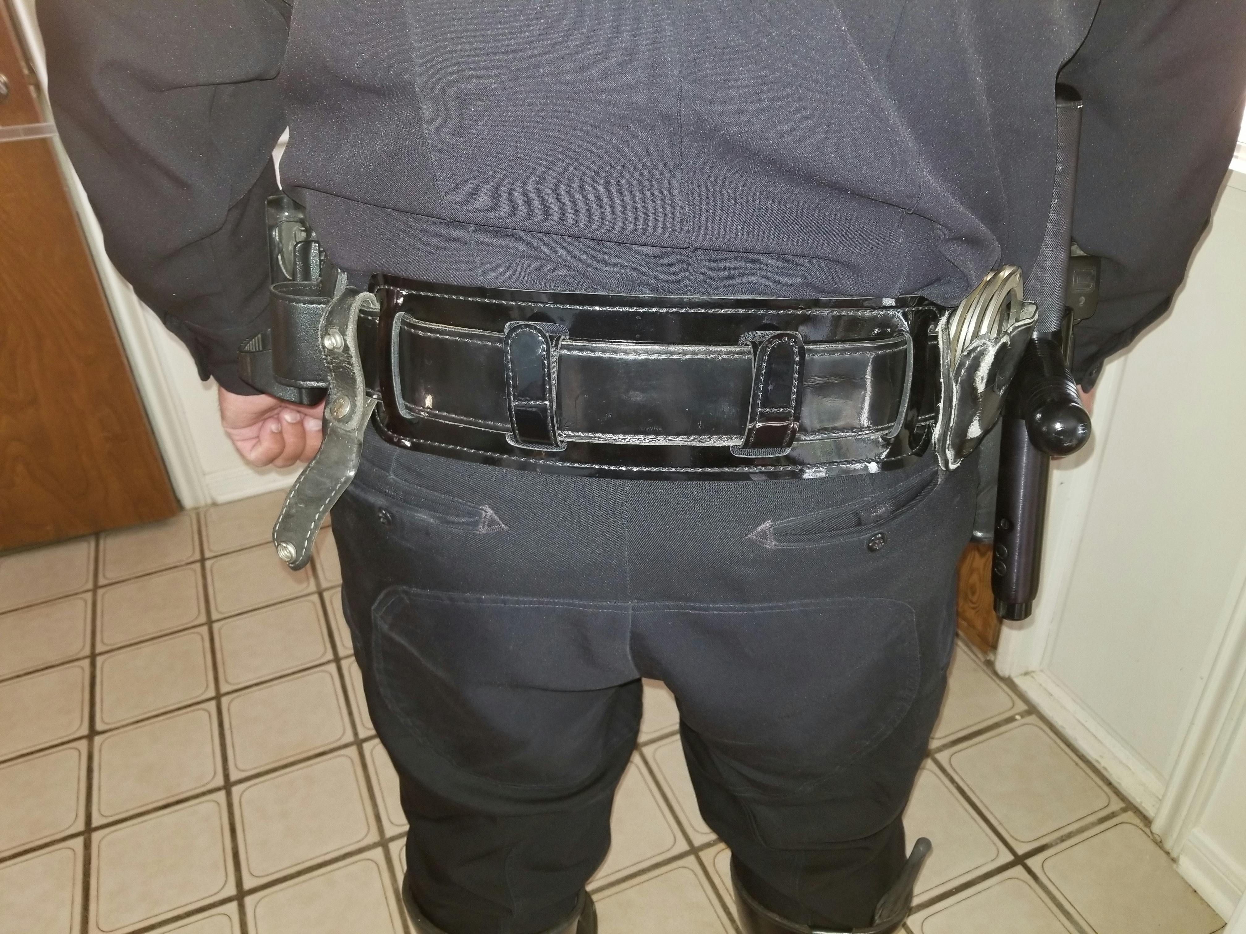 BackUpBrace Duty Belt Back Support Patent Leather Finish